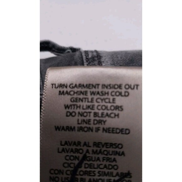 7 For All Mankind Women’s Gray High Waist Ankle Skinny Jeans Raw Hem Cropped 12 - Picture 7 of 7